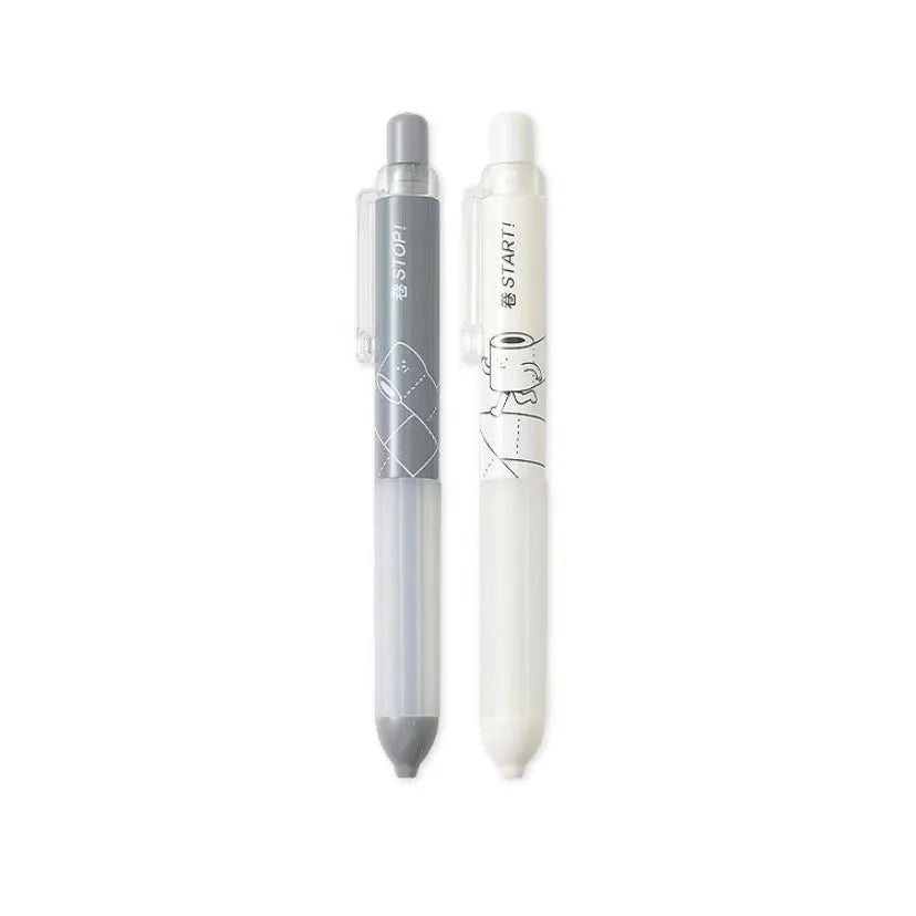 White and black automatic pencils with 0.5mm tips and a cloud-shaped grip area.