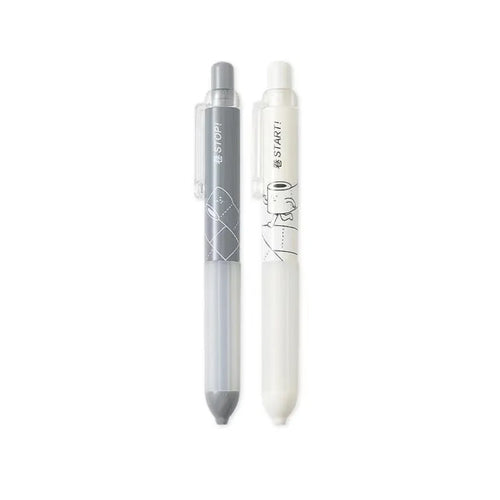 White and black automatic pencils with 0.5mm tips and a cloud-shaped grip area.