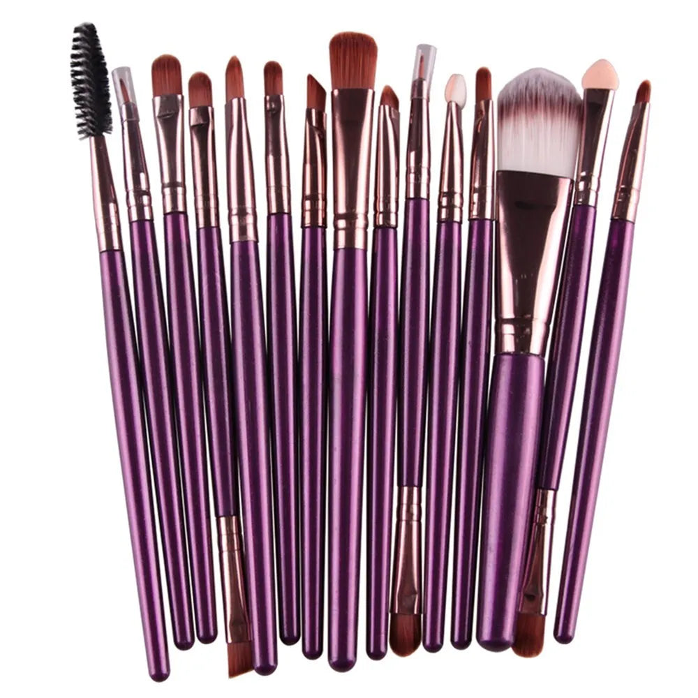MAANGE 18-piece makeup brush set with fan-shaped tools displayed, showing one of 20 available style options.