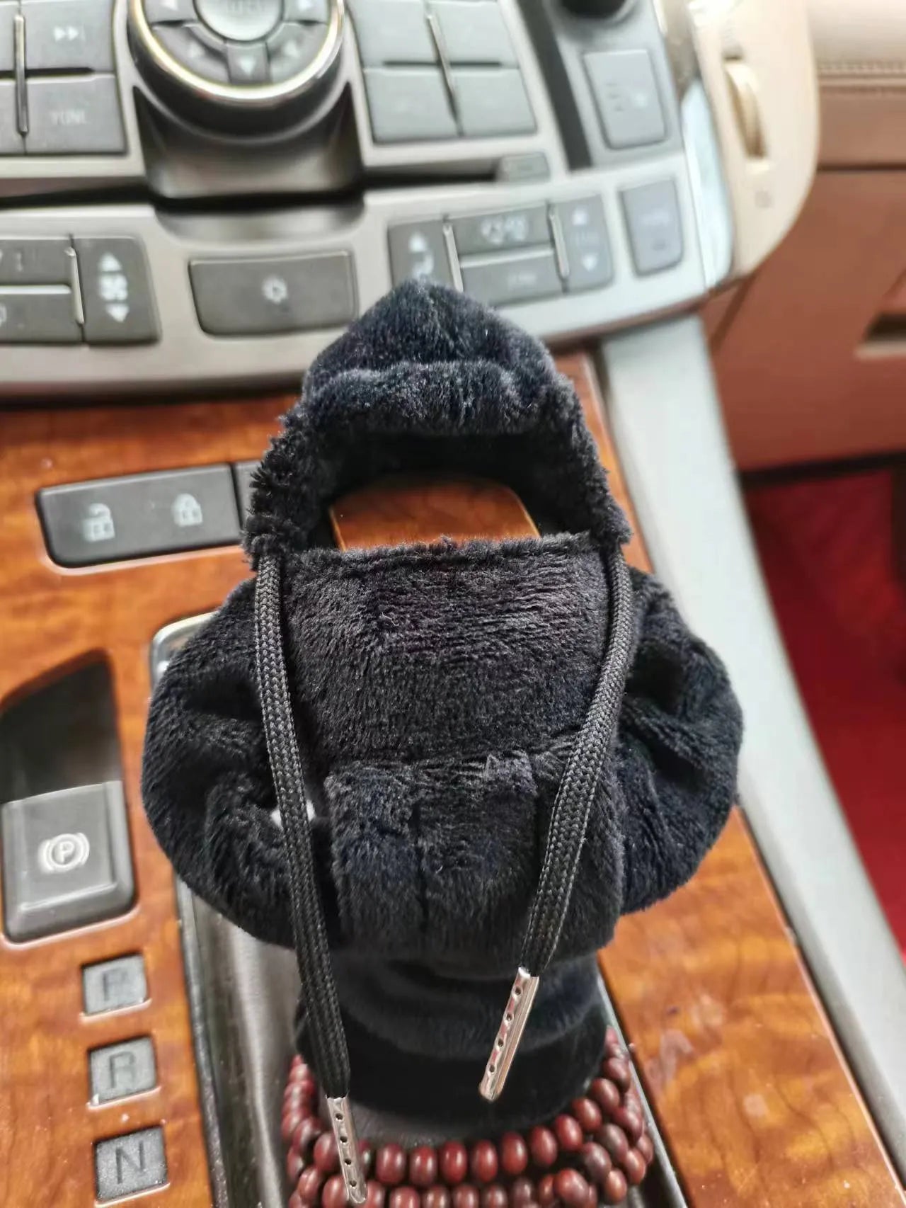 Dutch velvet car gear handle sleeve cover in multiple colours on a gear lever