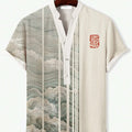 Men's 3D digital animal print short sleeve shirt in polyester fabric available in multiple colours