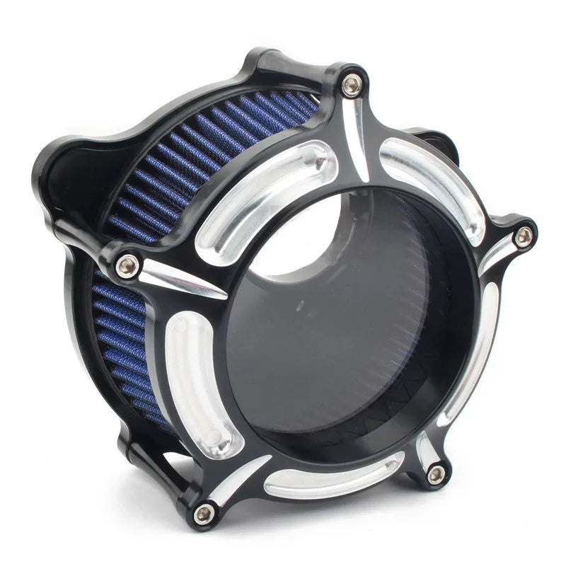 MP09-JJL aluminium car air filter in black, red, blue, or electroplated finish options.