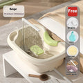 Light pink lying-in-bed shampoo basin with neck pillow and water pump