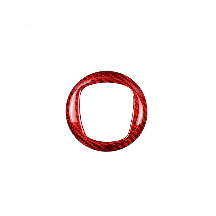 Carbon fibre steering wheel cover in black and red colour options