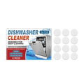 Pack of 12 dishwasher cleaning tablets for machine descaling and maintenance