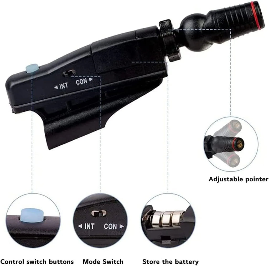 Black golf putter laser aiming instrument for putting alignment practice