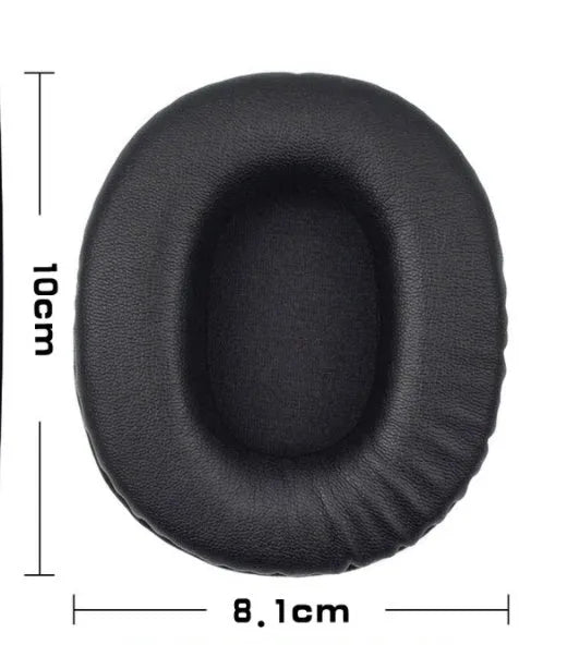 Black soft PU leather replacement earmuff covers for Sony 1R headphones.
