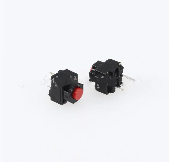 Black aluminium alloy waterproof patch tact switch with pins for PCB mounting