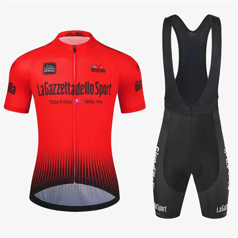 Cycling short sleeve suit in breathable polyester fabric for summer road biking
