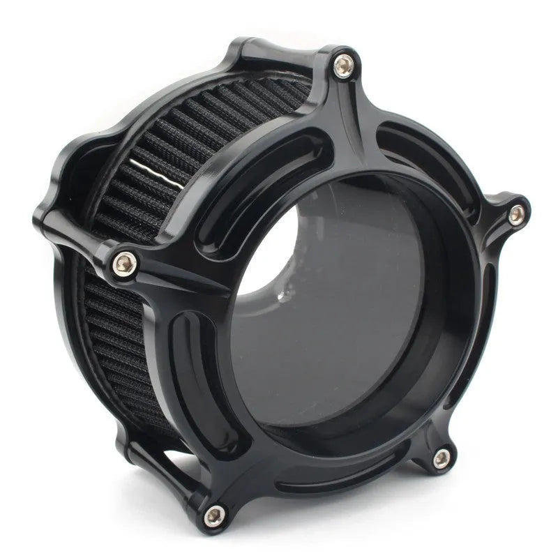 MP09-JJL aluminium car air filter in black, red, blue, or electroplated finish options.