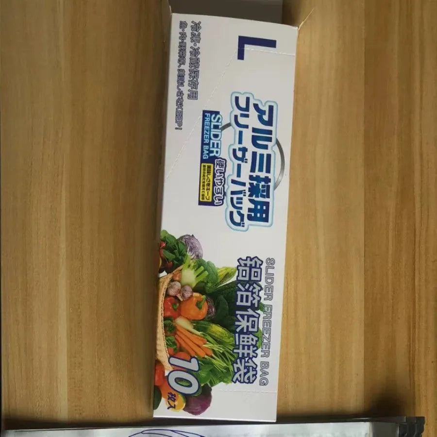 Aluminium foil resealable food storage bags in small, medium and large sizes