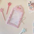 PVC cartoon card holder pendant with transparent sleeve for meal cards or IDs