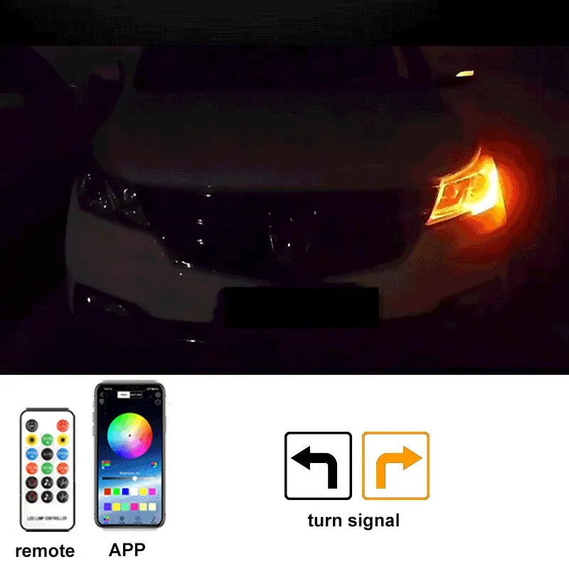 Flexible PVC LED light strip for installing on a General Motors vehicle engine cover.