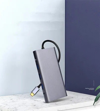 10-in-1 USB-C docking hub power bank compatible with Apple MacBook and iPhone
