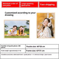 Wooden activity photo jigsaw puzzle with photo frame, available in 70 to 500 pieces