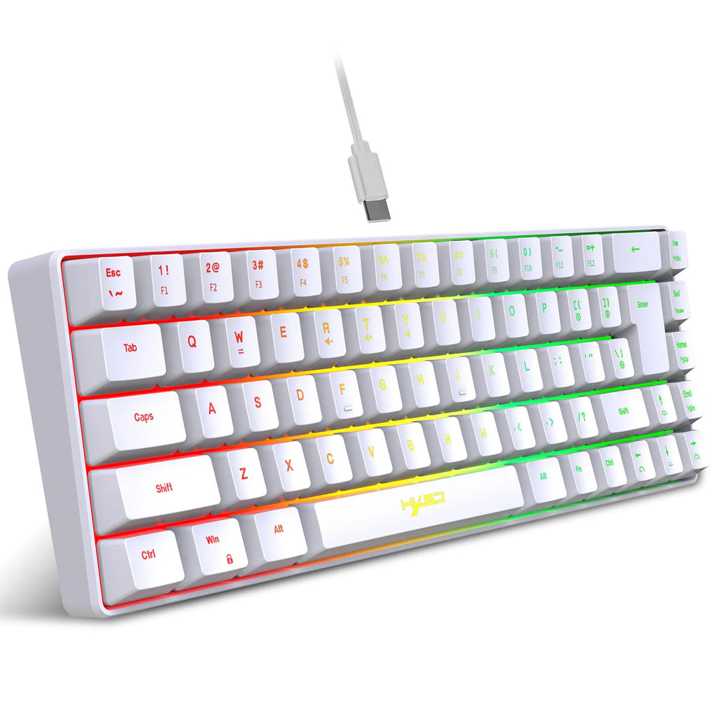 Mechanical feeling membrane gaming keyboard with 68 keys, ABS plastic, wired USB cable, black colour