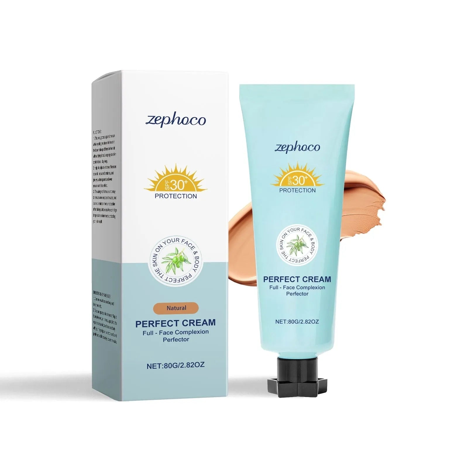 Bottle of SPF moisturising liquid foundation in shades Dark Skin, Ivory White, and Natural Colour.