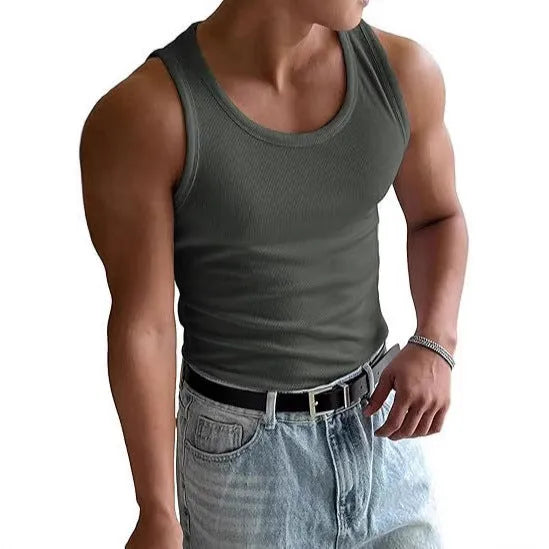 Men's tight round neck polyester workout t-shirt with wool lining in black colour