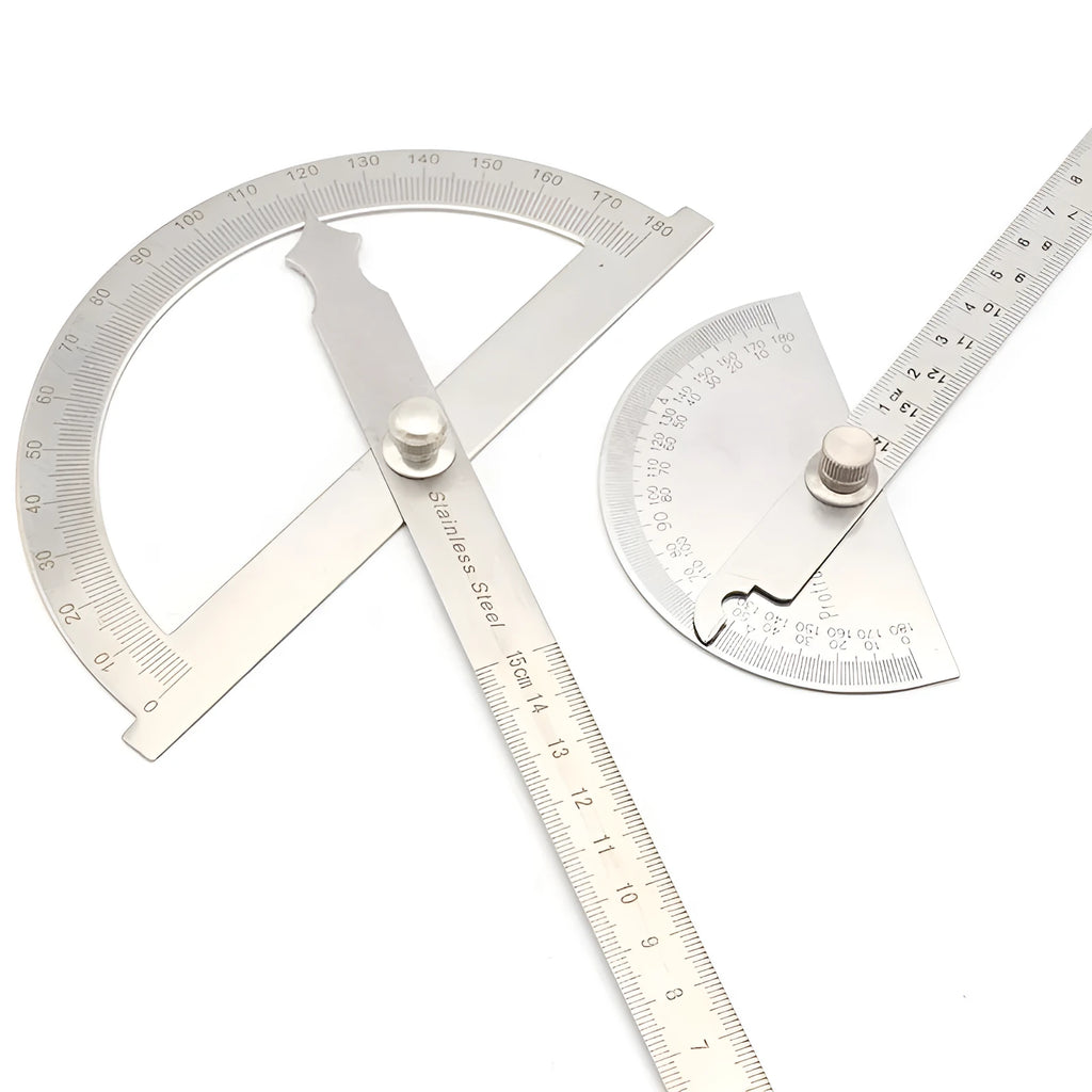 Adjustable protractor 180° measuring square with 1° accuracy, 15cm hollow-large or 14.5cm solid