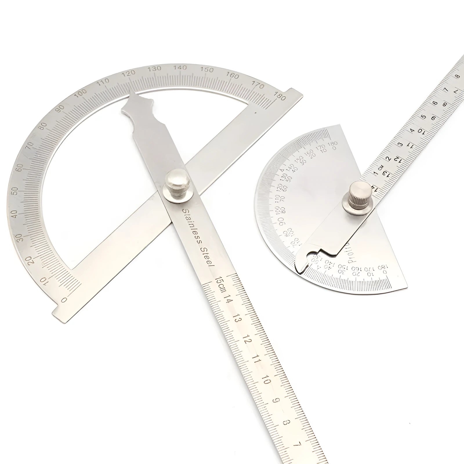 Adjustable protractor 180° measuring square with 1° accuracy, 15cm hollow-large or 14.5cm solid