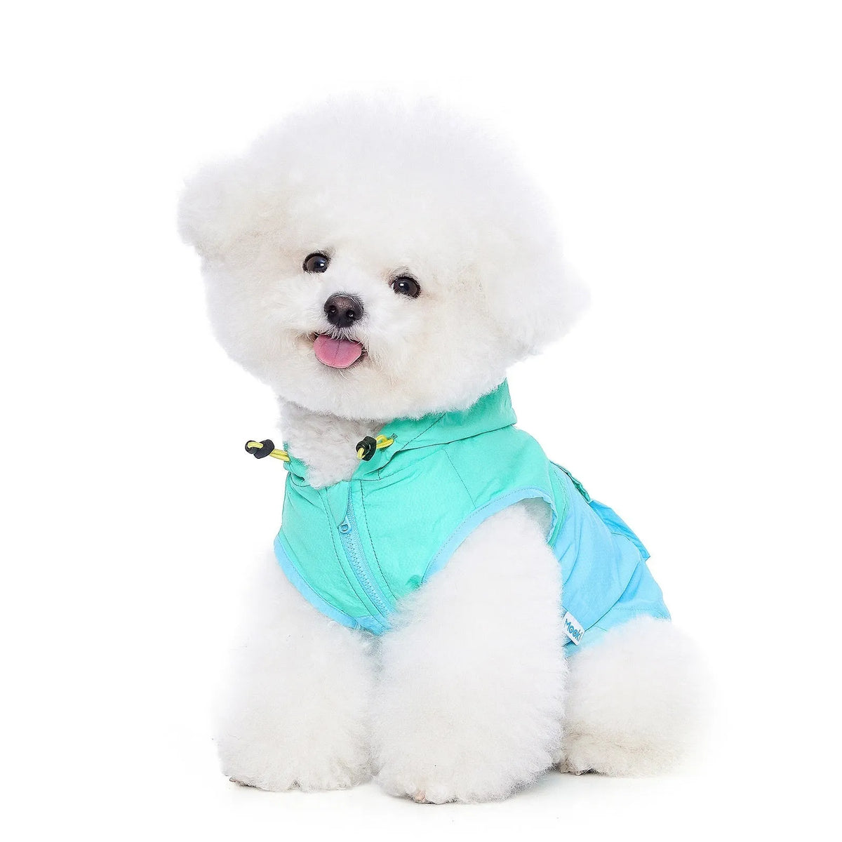 Mookipet blue green 100% nylon dog sun protection vest for small dogs, sizes XXS to XXL