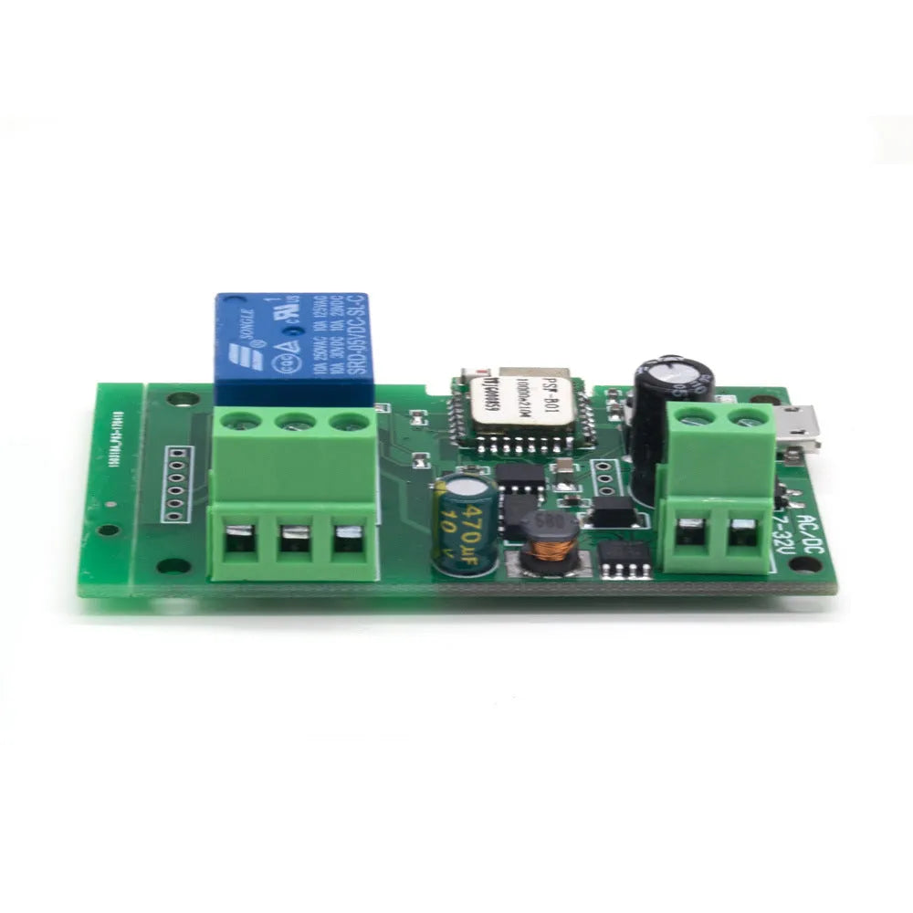 SMG-WF01-7-32V 1 way self-locking interlock relay module with USB and WiFi connectivity