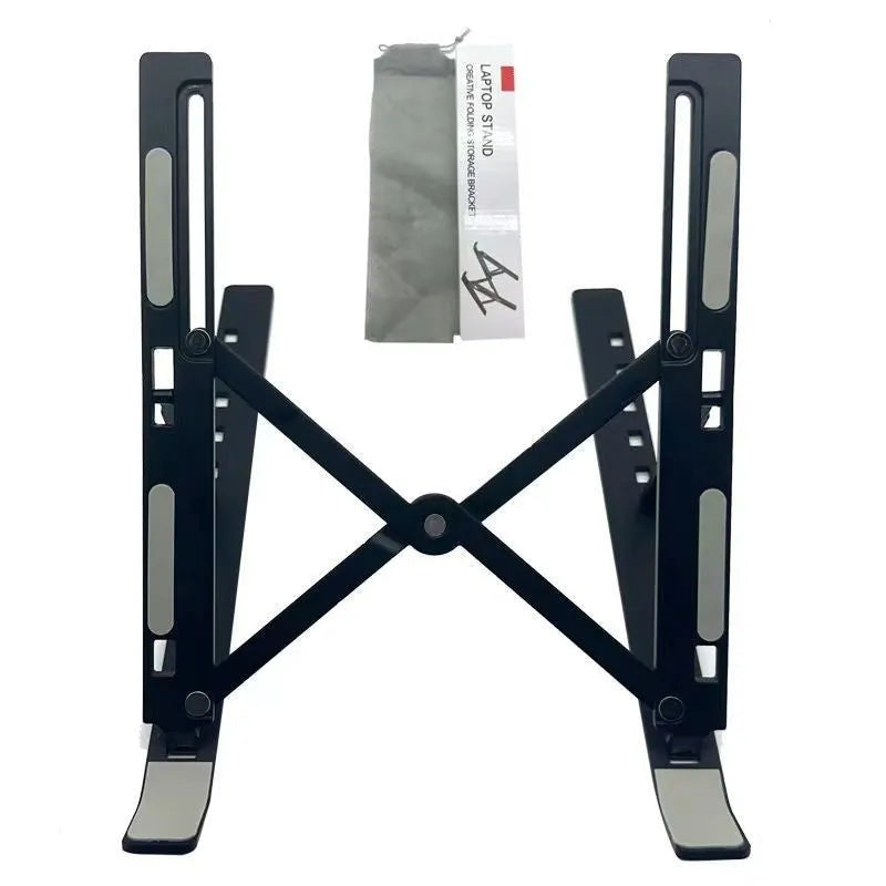 Aluminium alloy three-fork laptop cooling stand with adjustable lifting type in silver
