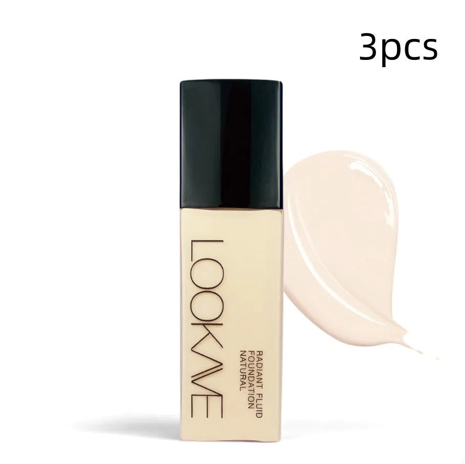 LOOKAVE Matte Liquid Foundation bottle in shade LK63C-01, Ivory White