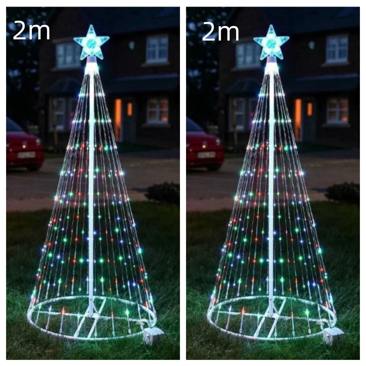 Multi-colour animated LED Christmas tree lights for outdoor garden and courtyard decoration