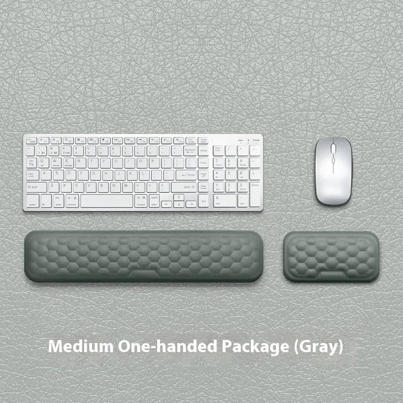 Memory foam mouse wrist pad with silicone base in cloth or leather cover options