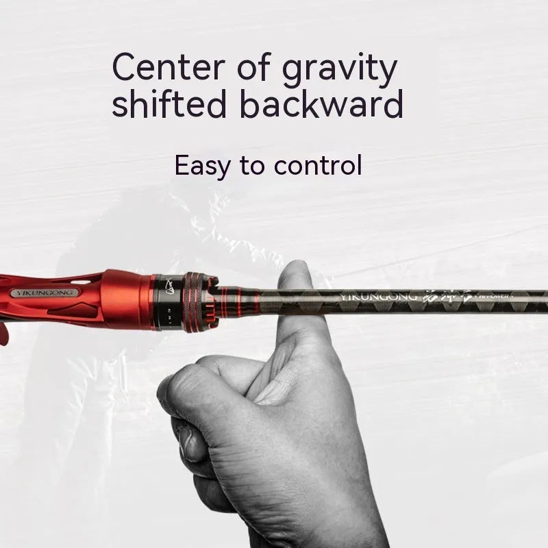 Carbon ultralight fishing rod showing straight handle and pikestaff handle options in 2.1m and 2.4m lengths.