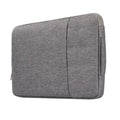 Grey canvas leather-style protective case for a Pro 12.9 tablet with a handbag design.