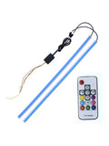 Universal RGB LED car headlights with remote control in 30cm, 45cm, and 60cm sizes for GM vehicles.