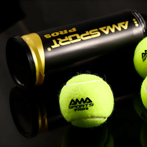 Three cage plate tennis training balls in Cricket-PRO design black green yellow colours