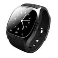 Smart Bluetooth sports watch in black, white, or blue colour with cross-platform iOS and Android compatibility