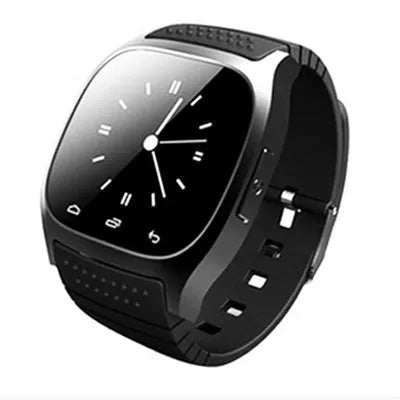 Smart Bluetooth sports watch in black, white, or blue colour with cross-platform iOS and Android compatibility