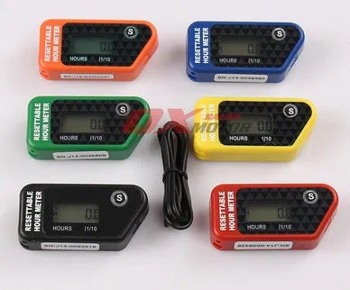 Black waterproof LCD digital maintenance reminder timer for engine equipment