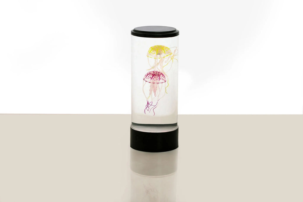 Large black plastic jellyfish lamp with USB charging and remote control