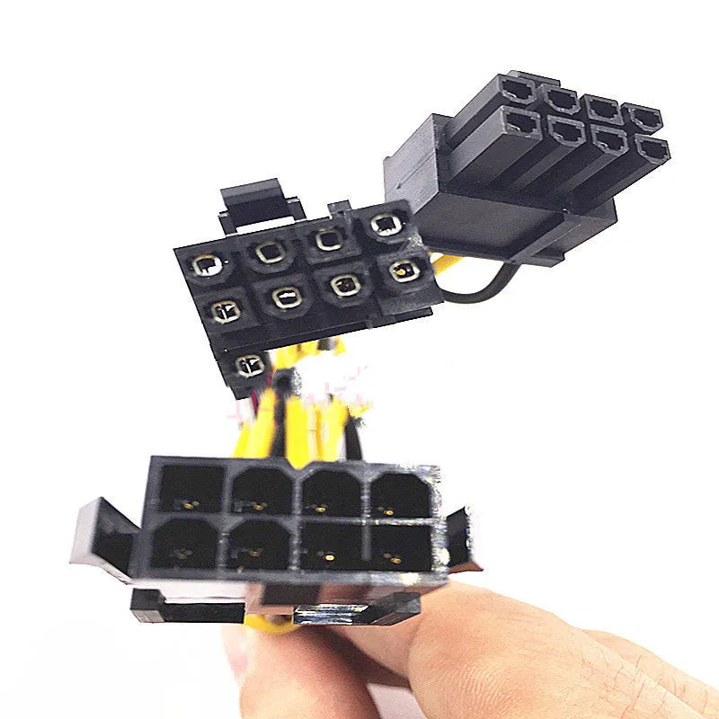 8PIN to dual 8PIN y-splitter power cable for graphics card, 21cm length, oxygen-free copper