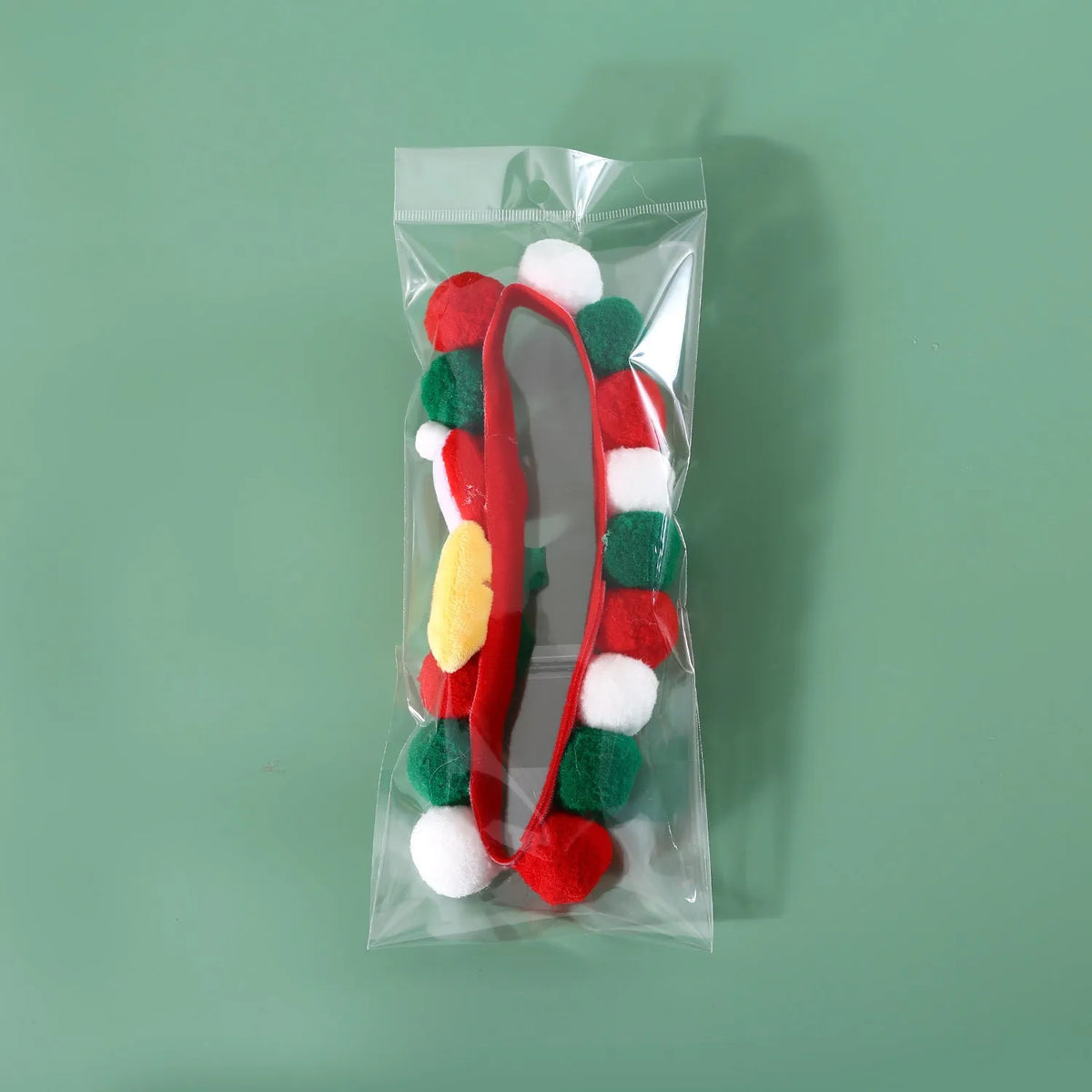 Christmas pet collar with plush ball in bell hat or Christmas tree cane style, sizes S M L