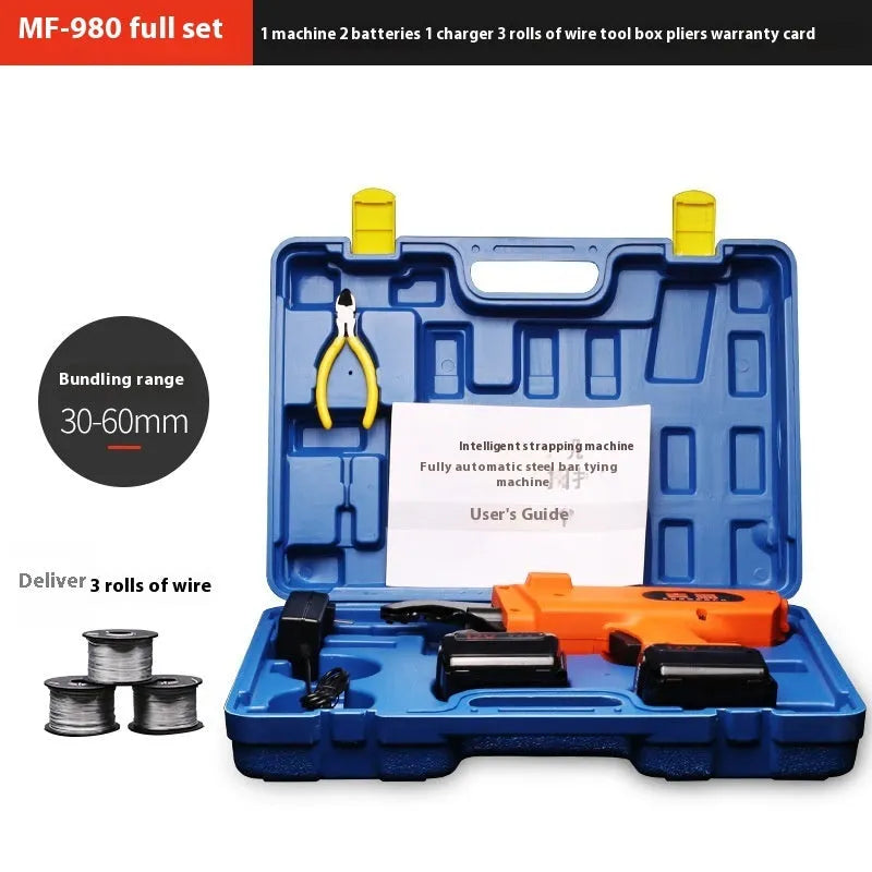 Electric steel bar tying machine for automatic rebar tying on construction sites