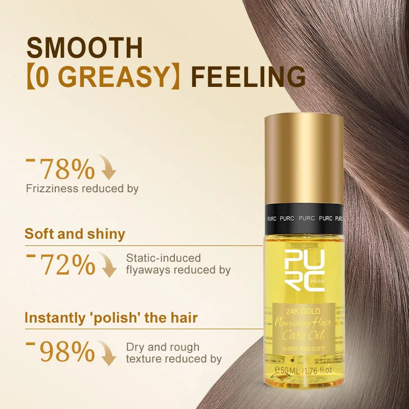 50ml yellow hair essential oil bottle for curly hair scalp care and chemical damage repair