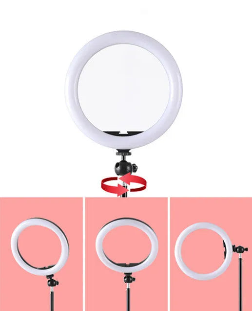 10-inch ring selfie light on a 19cm metal bracket for smartphone photography