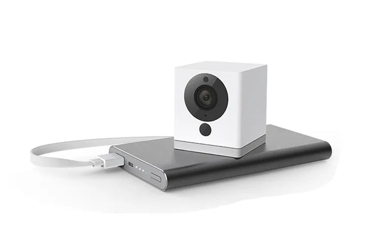 White small square indoor camera, 50 x 50 x 56mm, 1080P, 110° wide angle, night vision, 100g