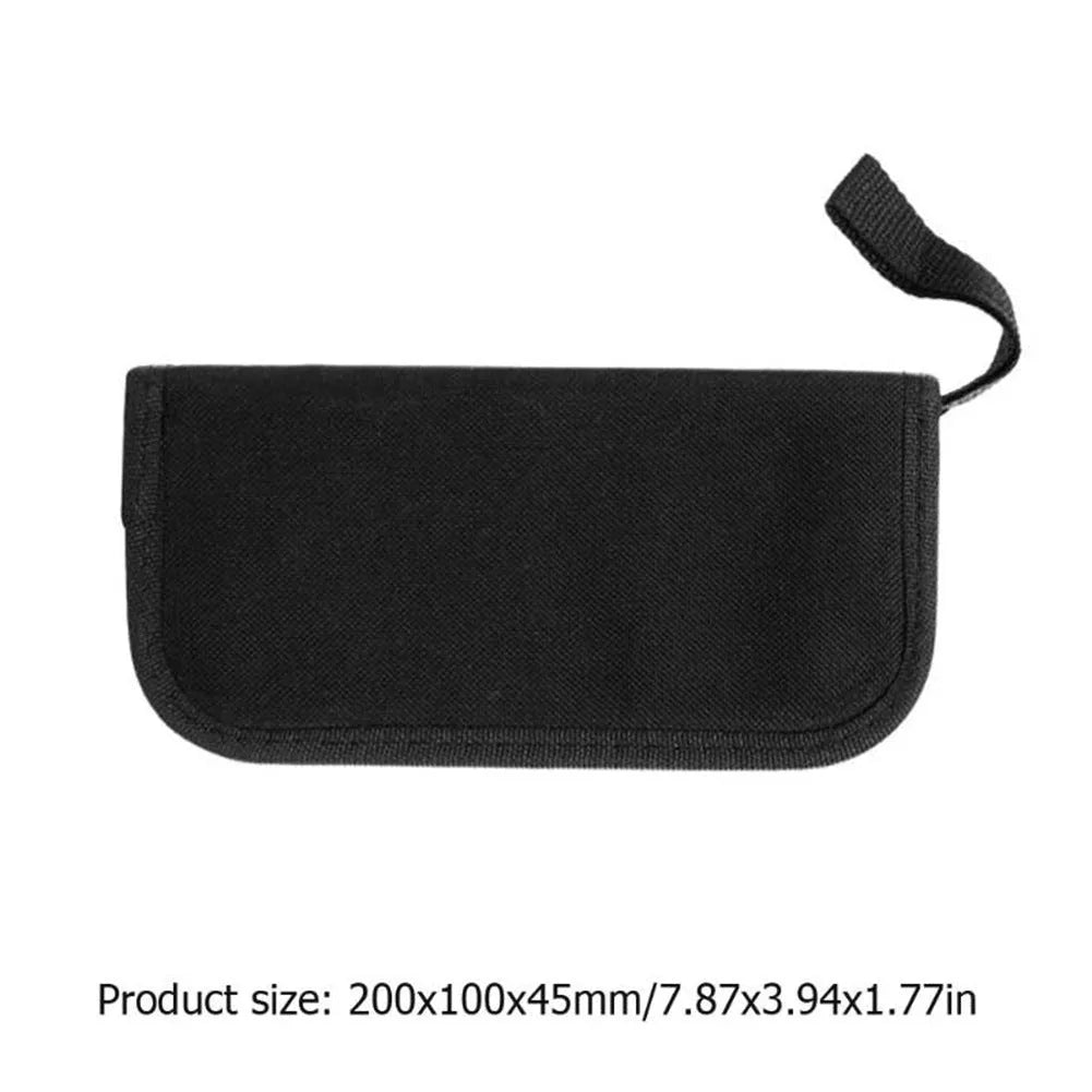 Black plastic case open to reveal 24 hardened steel guitar repair tools including cutters, winders, and files