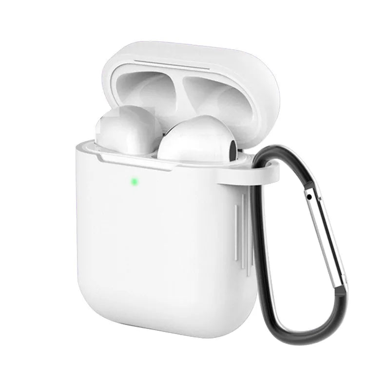 Silicone clamshell protective cover for Apple AirPods 1st and 2nd generation charging case