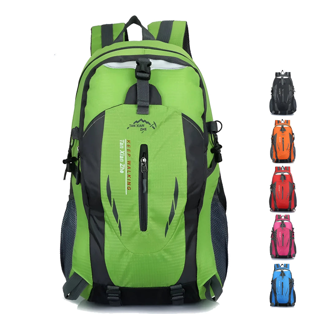 Large square Oxford cloth travel backpack in multiple colours with laptop compartment and adjustable straps