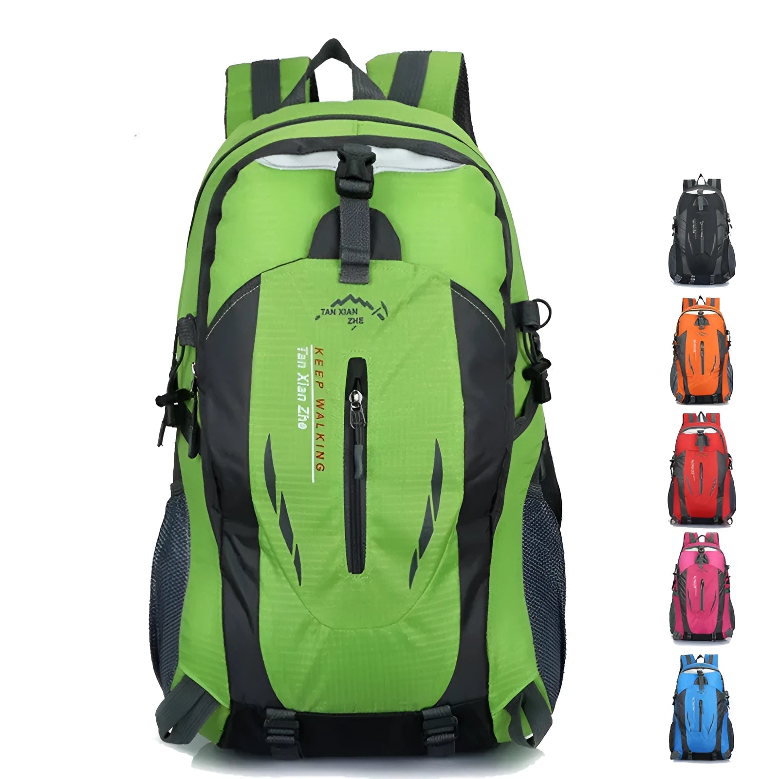 Large square Oxford cloth travel backpack in multiple colours with laptop compartment and adjustable straps