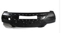 Black unpainted ABS plastic car bumper replacement part.