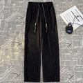 Men's Korean-style loose straight trousers in thin polyester fabric for summer wear